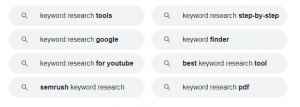 google suggestions keyword research