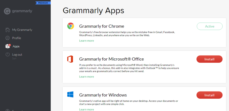 Grammarly Apps