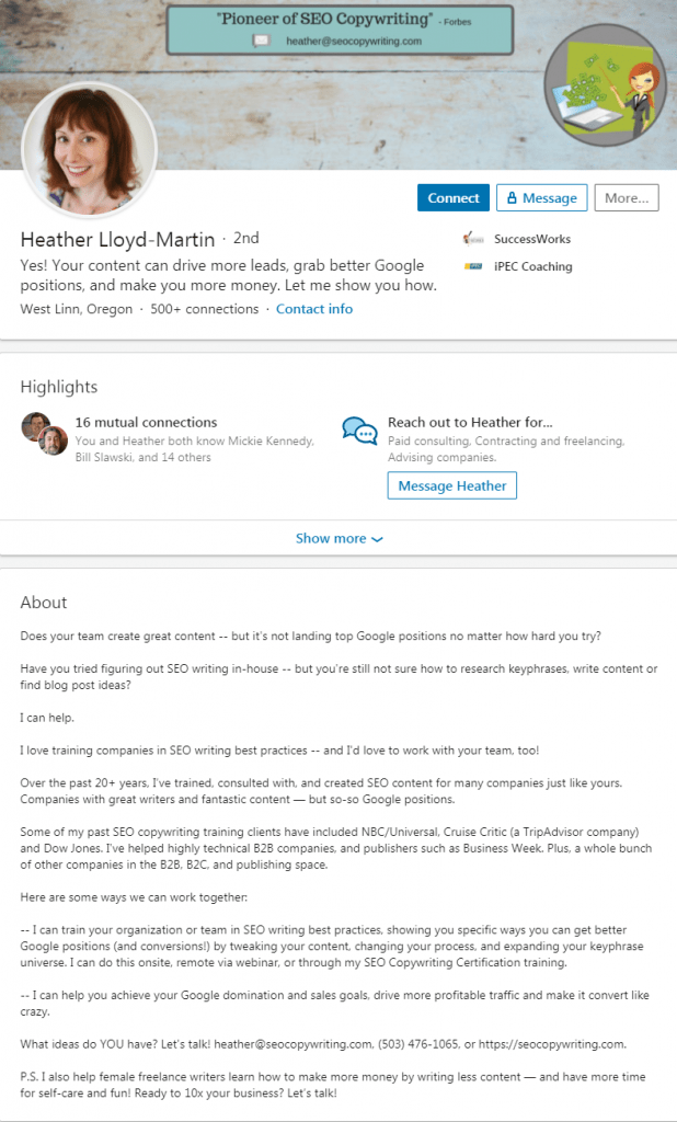 linkedin bio best practices