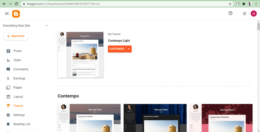 Blogger- themes